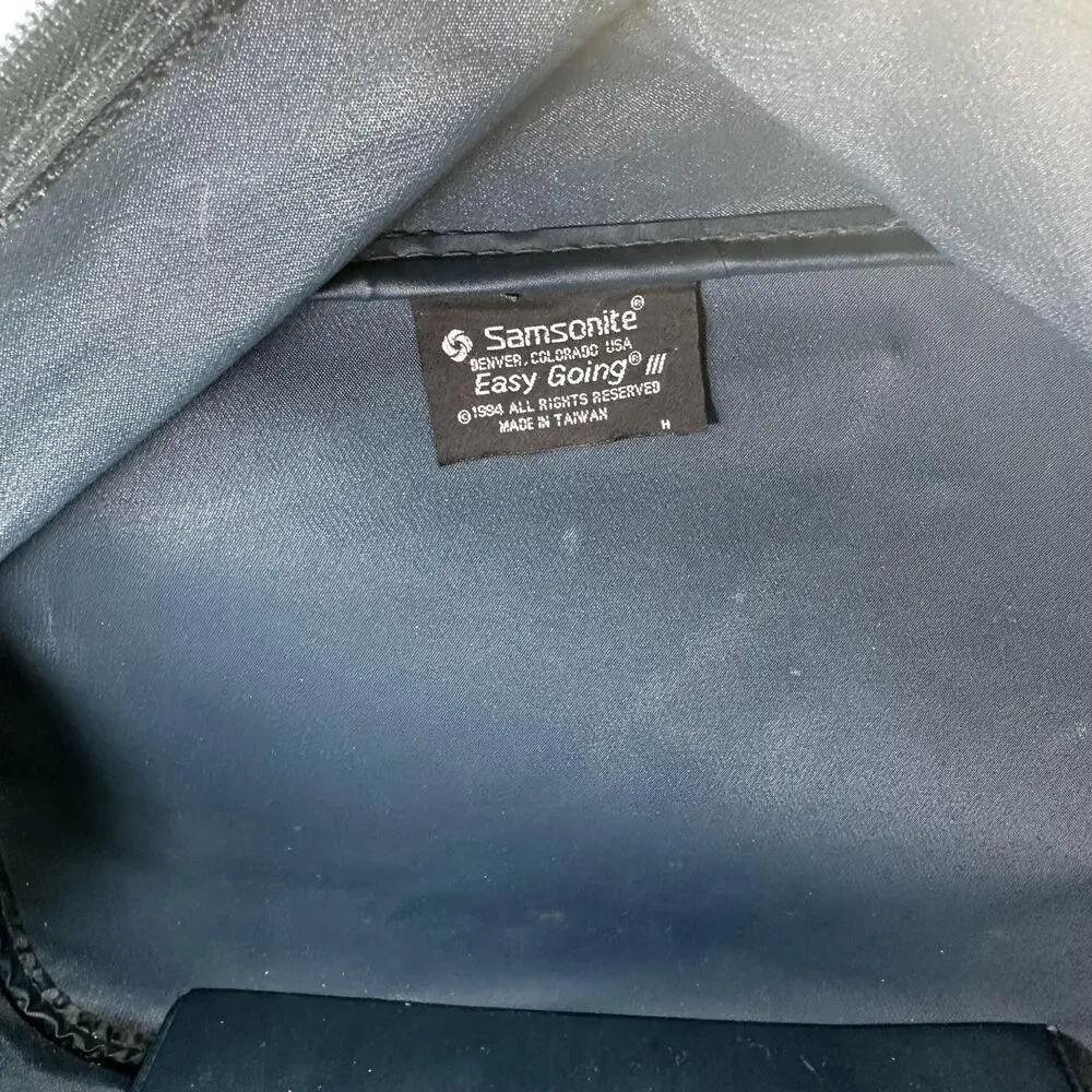 Vintage 80s Samsonite Easy Going II Crossbody Bag Blue Travel Adjustable Strap